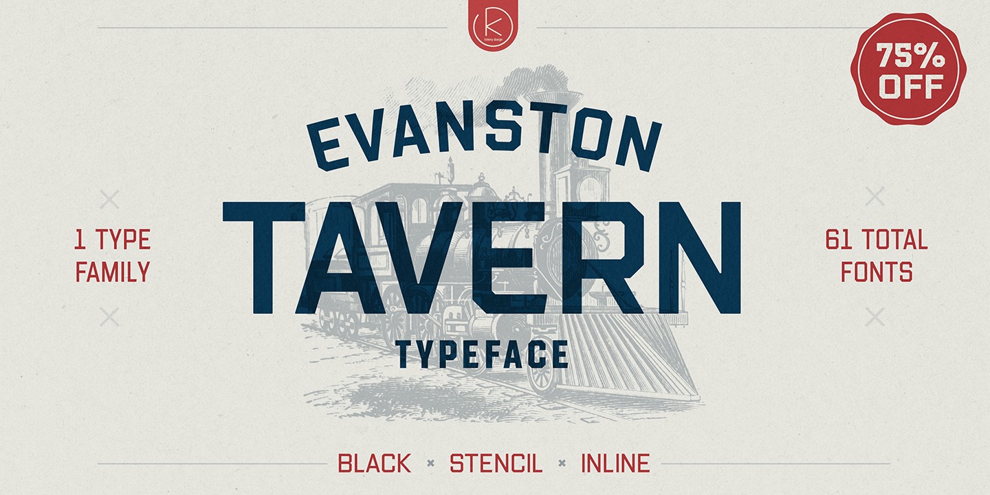 Schriftart Evanston Tavern 1826